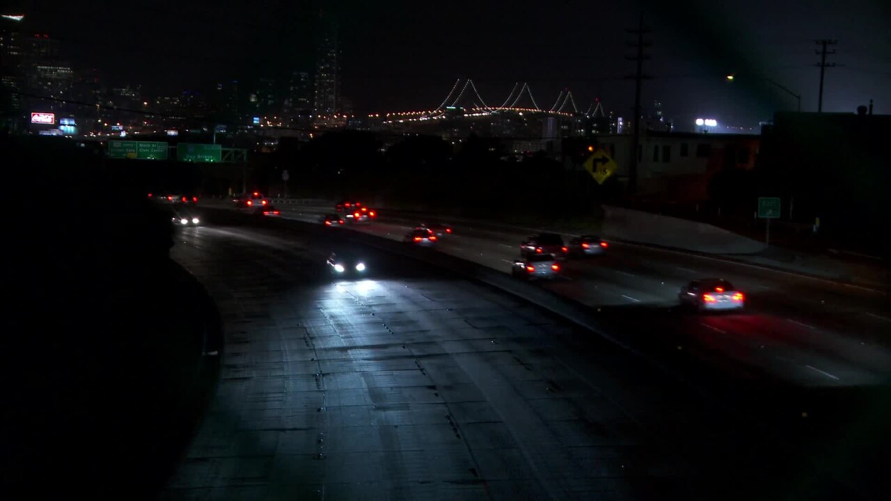 Cars driving at night.webm